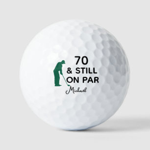 70th Birthday Funny Custom Golf Ball with Name