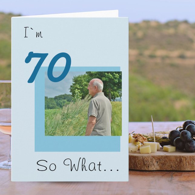 70th Birthday Funny Photo Card (Creator Uploaded)