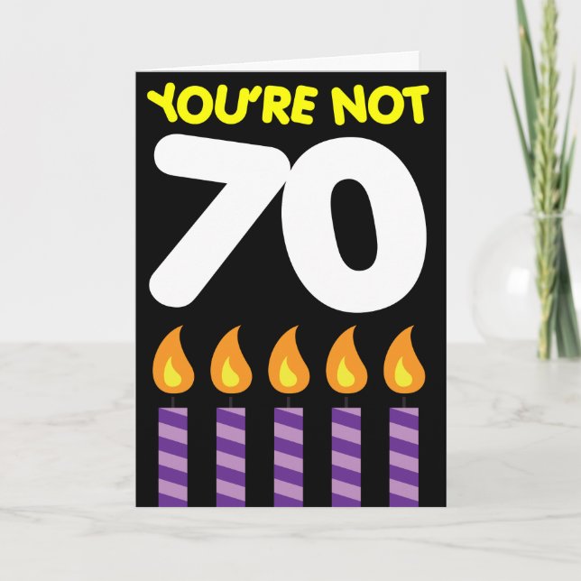 70th Birthday Funny Tariff Card (Front)