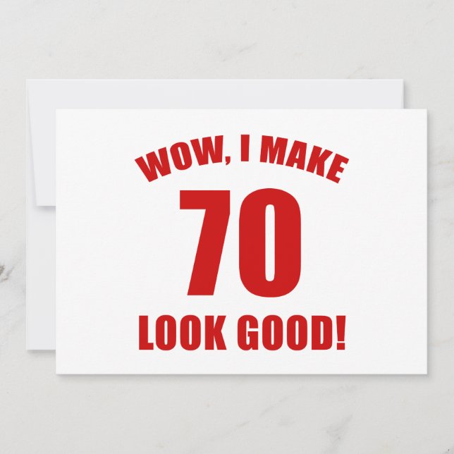 70th Birthday Gag Gift (r) Card (Front)