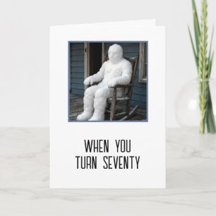 70th Birthday Getting Old Humour Card