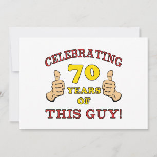 70th Birthday Gift For Him Card