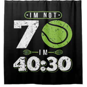 70th Birthday Gift Tennis Blanket Shower Curtain