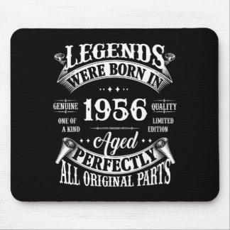 70th Birthday Gift Vintage Legends Born In 1956 70 Mouse Pad
