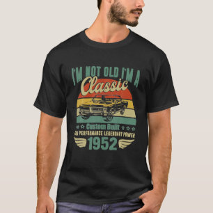 70th Birthday Gifts For Men Dad Retro Vintage 1952 T-Shirt