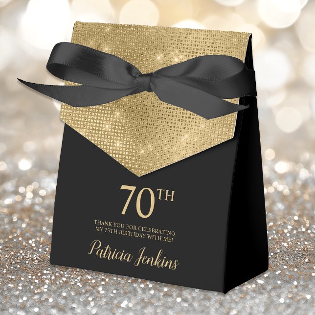 70th Birthday Gold Thank You Favour Box (Creator Uploaded)