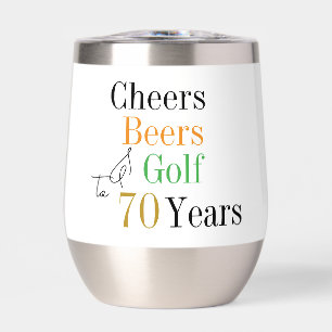 70th Birthday Golf Cheers Beers Party