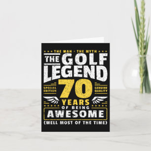 70th Birthday Golf Player 70 Years Old Golfer Card