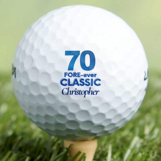 70th Birthday Golfer Gift - FORE-ever Classic 70 Golf Balls (Creator Uploaded)