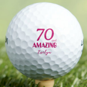 70th Birthday Grandma Gift Amazing 70 Pink Golf Balls