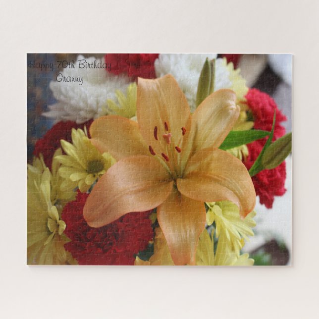 70th  Birthday Granny. Jigsaw Puzzle (Horizontal)