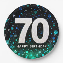 70th Birthday green tone