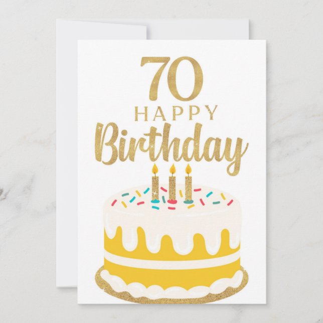 70th birthday greeting card (Front)