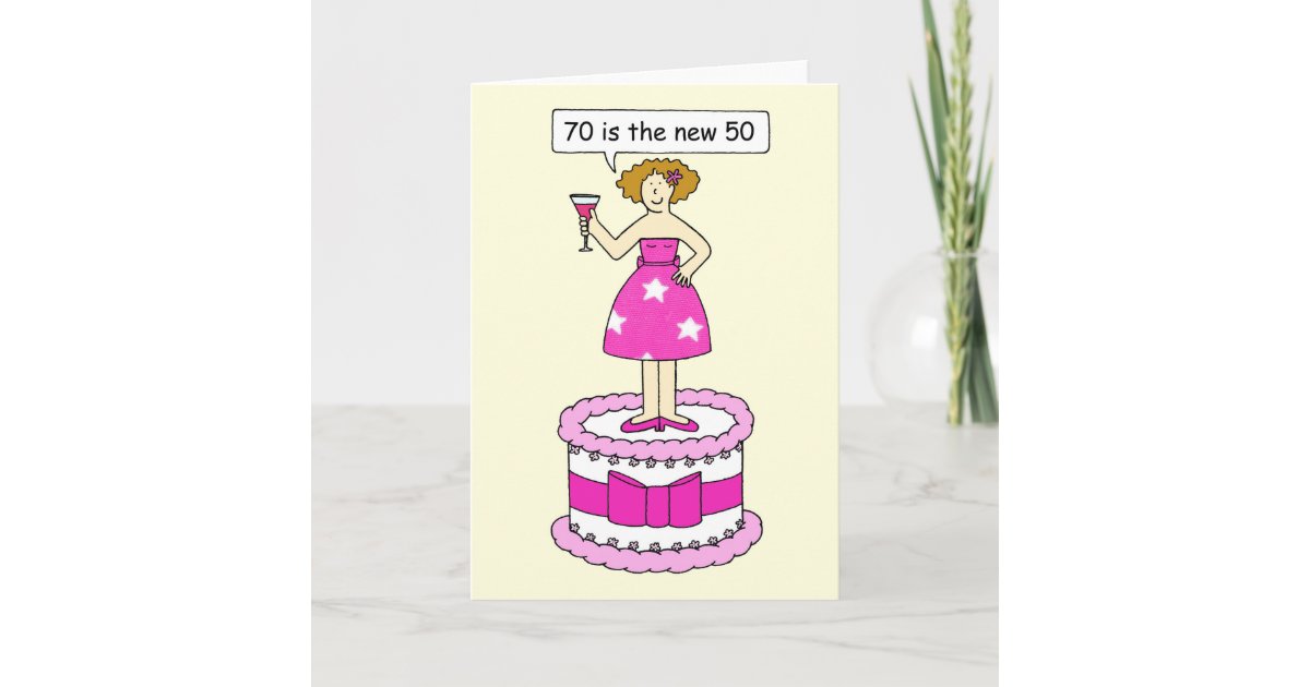 70th Birthday Humour For Her Card Au