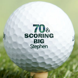70th Birthday Husband Gift Scoring Big Custom Golf Balls