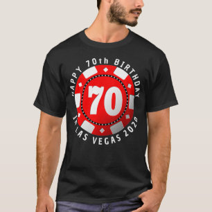 70th Birthday in Las Vegas 2020 Poker Chip Premium T-Shirt