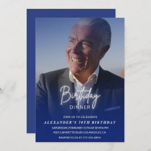 70th birthday invitation Birthday Dinner Photo Men