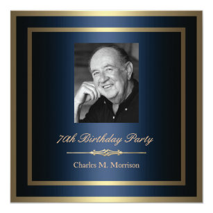 70th Birthday Invitation - Photo