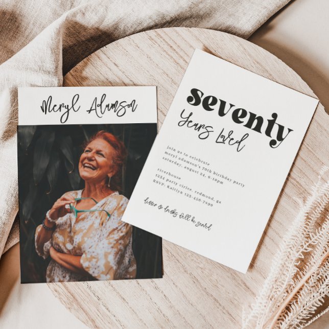 70th Birthday Invitation | Photo 70th Birthday (Creator Uploaded)