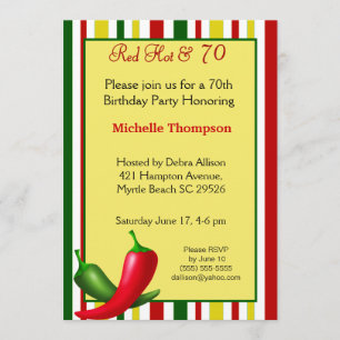 70th Birthday Invitations