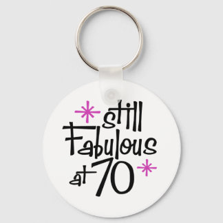 70th Birthday Key Ring