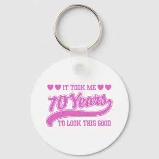 70th Birthday Key Ring