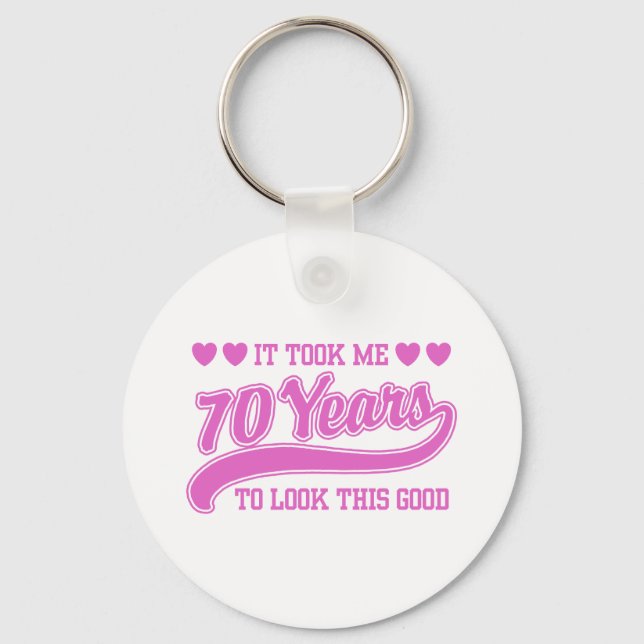 70th Birthday Key Ring (Front)