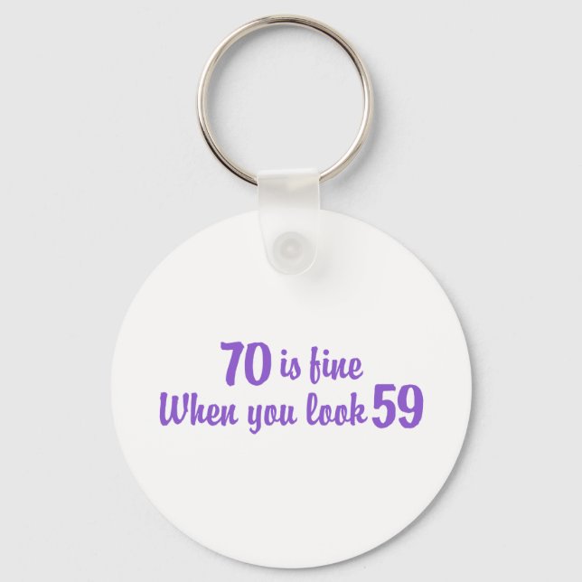 70th Birthday Key Ring (Front)