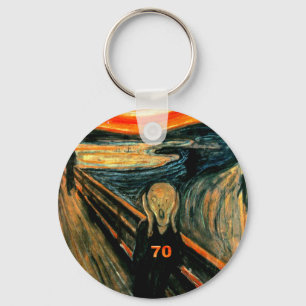 70th Birthday Key Ring