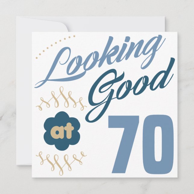 70th Birthday Looking Good Card (Front)