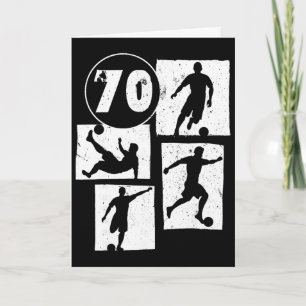 70th Birthday Man Woman Soccer Player Footll 70 Ye Card