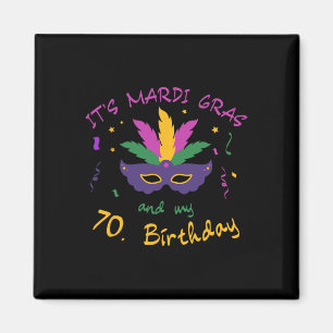 70th Birthday Mardi Gras Carnival Celebration Shir Magnet