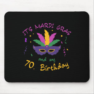 70th Birthday Mardi Gras Carnival Celebration Shir Mouse Pad