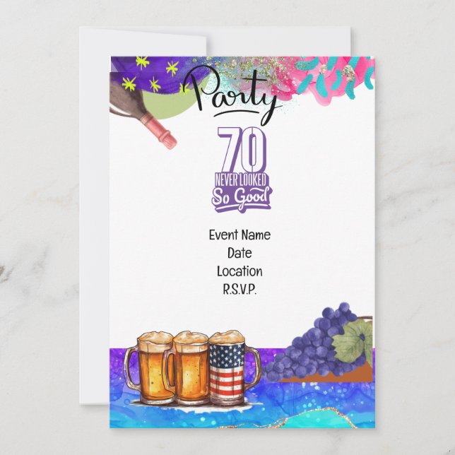 70th Birthday never looked so good Invitation (Front)