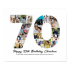70th Birthday Number 70 Photo Collage Anniversary