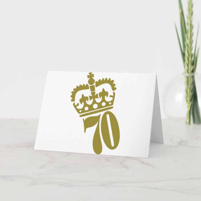 70th Birthday - Number – Seventy Card (Front)