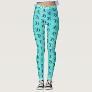 70th Birthday or Anniversary Peacock Pattern Leggings