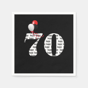 70th Birthday party balloons Napkin