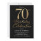 70th Birthday Party Black & Gold
