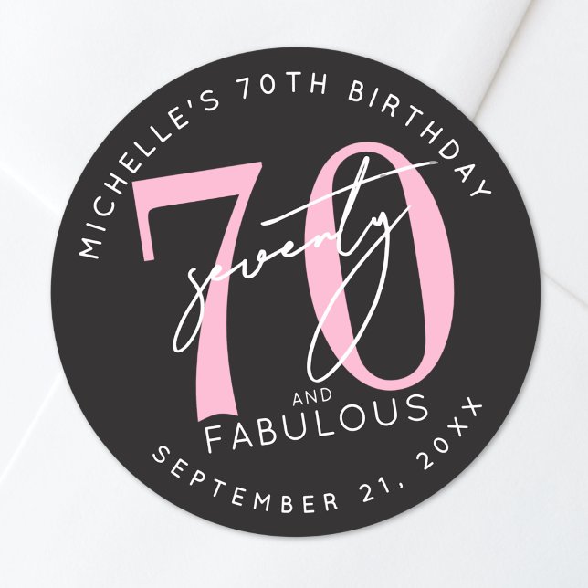 70th Birthday Party Classic Round Sticker (70th Birthday Party Classic Round Sticker)