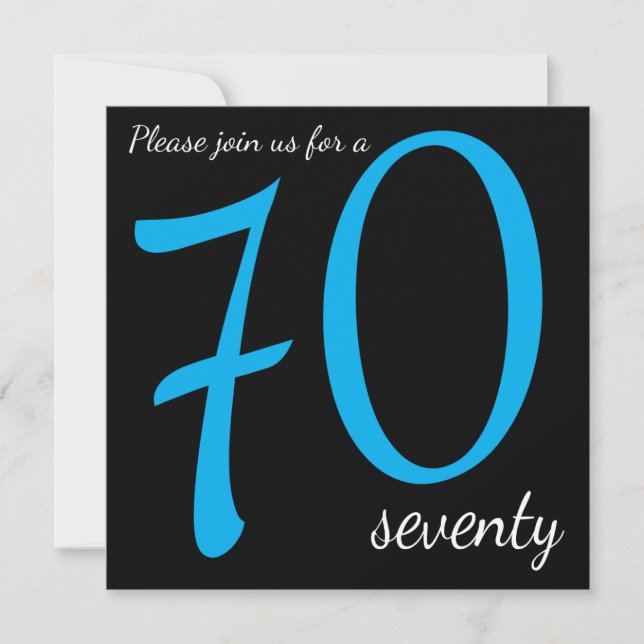 70th Birthday Party  | DIY Text Invitation (Front)
