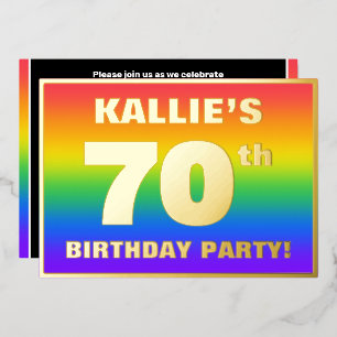 70th Birthday Party: Fun, Colorful Rainbow Pattern