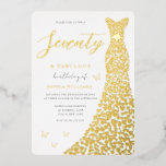70th Birthday Party Gold Heart Dress Real<br><div class="desc">70th Birthday Party Gold Heart Dress Real Foil Invitatio
See other invitations in our Niche and Nest Store</div>