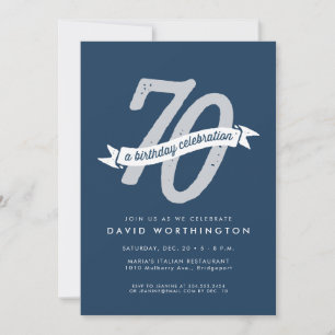 70th birthday party invitation
