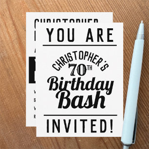 70th Birthday Party Invitation