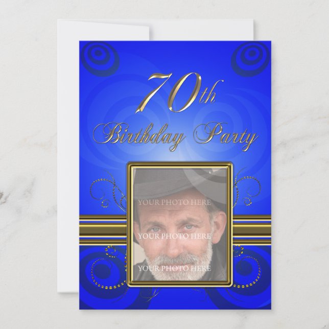 70th Birthday party Invitation (Front)