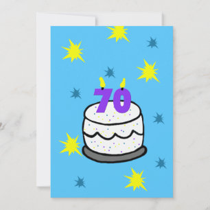 70th Birthday Party Invitation 70 Candle