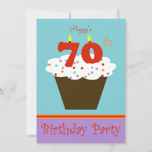 70th Birthday Party Invitation 70 Candles