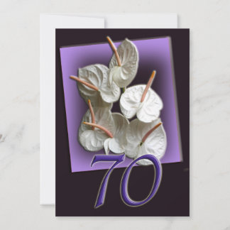 70th Birthday Party Invitation - Antheriums