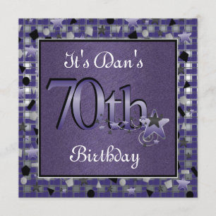 70th Birthday Party Invitation for Men